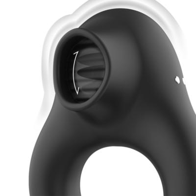 BLACK&SILVER - ANEL VIBRADOR DE SILICONE 3 MOTORES RECARREGÁVEIS PRETO 9 Black&silver - anel de galo vibrando e lambendo silicone recarregável preto black&silver caliente. Pt