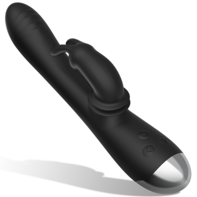 Alternative view of BLACK&SILVER - DJ. ESTIMULADOR DE COELHO DE SILICONE RECARREGÁVEL ADAM PRETO
