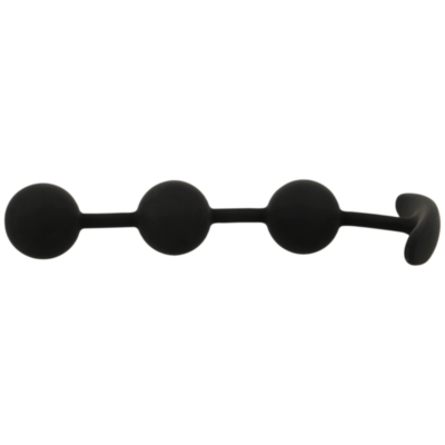 Black&silver - rosário anal harry 3 esferas de silicone 14 cm - image 3