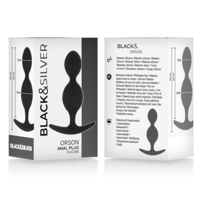 Black&silver - orson plug silicone 2 ondas anais 9 cm - image 5