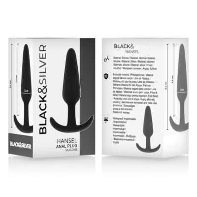 Black&silver - plug anal de silicone hansel com cabo pequeno - image 5