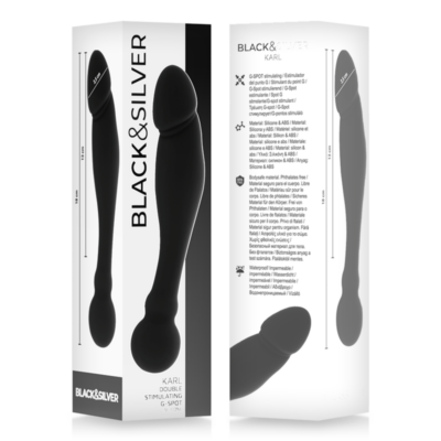Black&silver - dildo estimulante karl g-point 18 cm black&silver caliente. Pt