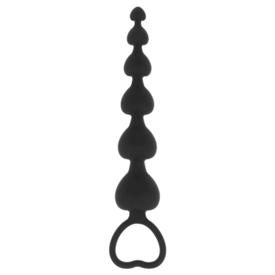 Black&silver - cadeia de corações anal mila 18 cm black&silver caliente. Pt