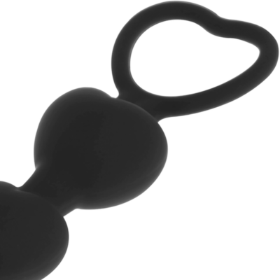 Black&silver - cadeia de corações anal mila 18 cm black&silver caliente. Pt