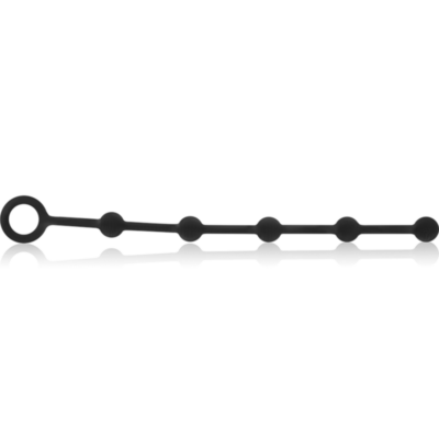 Black&silver - korg anal rosário silicone iniciação 21 cm black&silver caliente. Pt