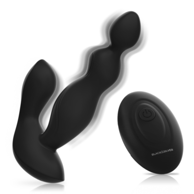 Black&silver - controle remoto de silicone cora plug anal black&silver caliente. Pt