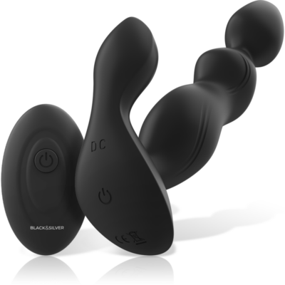 Alternative view of BLACK&SILVER - CONTROLE REMOTO DE SILICONE CORA PLUG ANAL