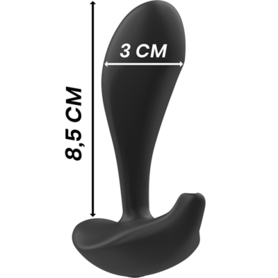 Black&silver - controle remoto de silicone dwayne anal plug black&silver caliente. Pt