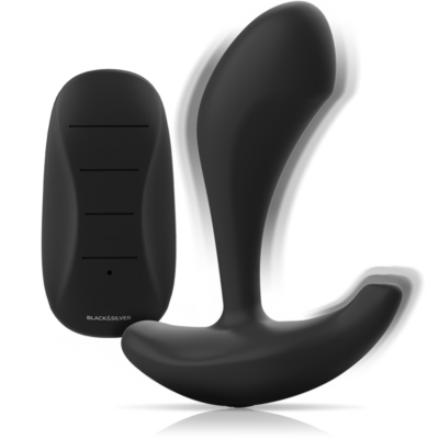 Black&silver - controle remoto de silicone dwayne anal plug black&silver caliente. Pt