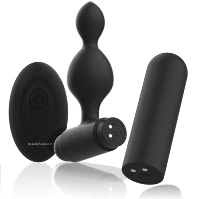 Black&silver - controle remoto de plug anal de silicone tucker pequeno black&silver caliente. Pt
