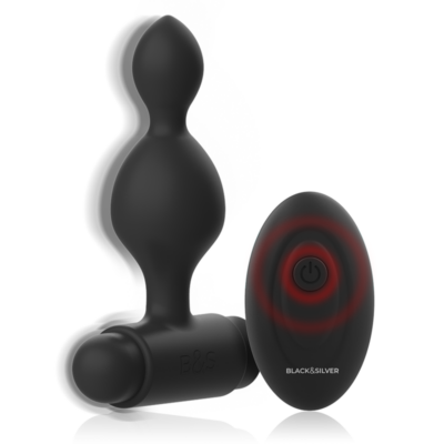 Black&silver - controle remoto de plug anal de silicone tucker pequeno black&silver caliente. Pt