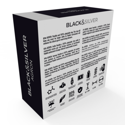 Black&silver - agron anel de controle remoto watchme black&silver caliente. Pt