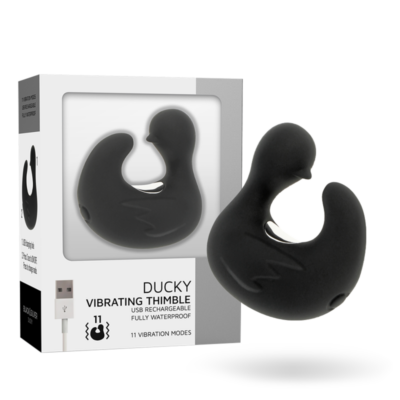 Alternative view of BLACK&SILVER - DEDAL DE PATO ESTIMULANTE DE SILICONE RECARREGÁVEL DUCKYMANIA