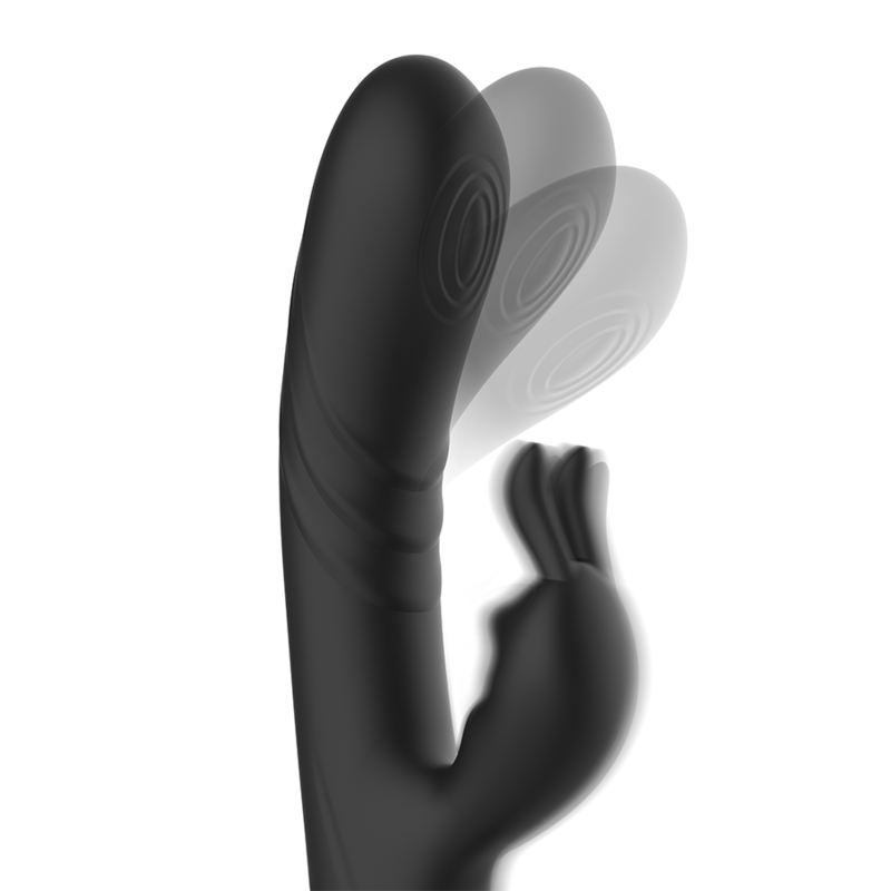 BLACK&SILVER - ESTIMULADOR DE COELHO DE SILICONE RECARREGÁVEL JAMIE PRETO 3 Black&silver - estimulador de coelho de silicone recarregável jamie preto - image 3