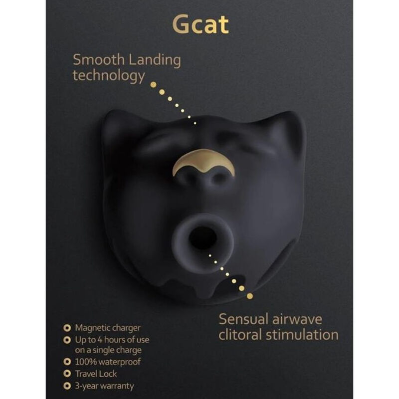G-VIBE - GCAT MYSTIC SUCKER DE CLITÓRIS PRETO 2 G-vibe - gcat mystic sucker de clitóris preto - image 2