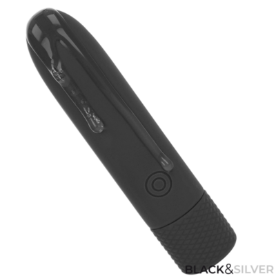 Black & silver - geri usb recarregável vibratória bullet 8 vibrações preto 10 x 2,2 cm black&silver caliente. Pt