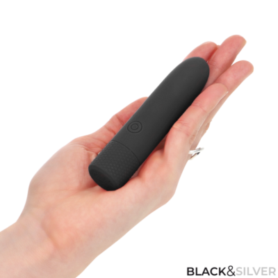 Black & silver - geri usb recarregável vibratória bullet 8 vibrações preto 10 x 2,2 cm black&silver caliente. Pt