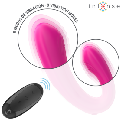 Intense - janet dual estimulador em u e vibrador com controle remoto rosa intense couples toys caliente. Pt