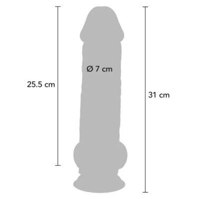 Get real - pênis realista de luxo com testículos extra grosso de 31 cm get real caliente. Pt