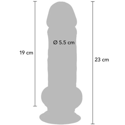 Get real - pênis realista de luxo com testículos extra grossos de 23 cm get real caliente. Pt