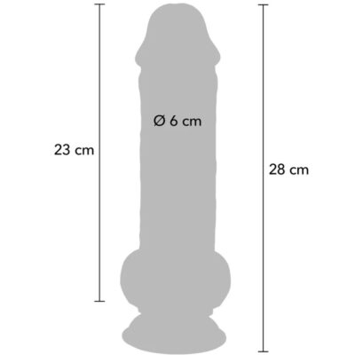 Get real - pênis realista de luxo com testículos extra grosso de 28 cm get real caliente. Pt