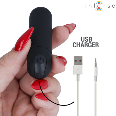 Intense - karen mini vibratório bullet recarregável preto intense fun caliente. Pt