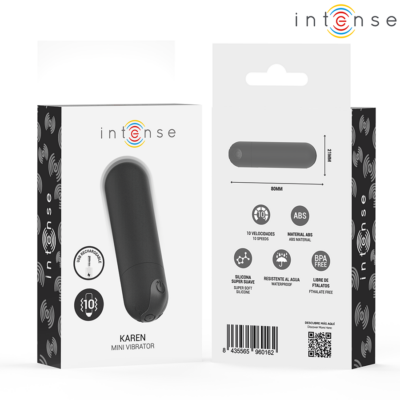 Intense - karen mini vibratório bullet recarregável preto intense fun caliente. Pt