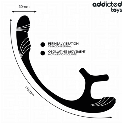 Addicted toys - plug anal com vibração, oscilação 360º e estimulador de testículos addicted toys caliente. Pt