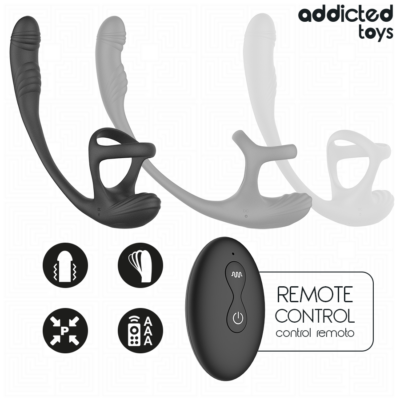 Addicted toys - plug anal com vibração, oscilação 360º e estimulador de testículos addicted toys caliente. Pt