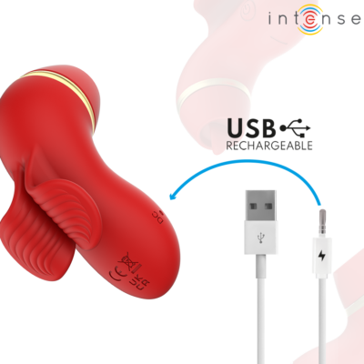 Intense - estimulador de patty com 4 pontas, sucção, toques, cócegas e lambidas intense fun caliente. Pt