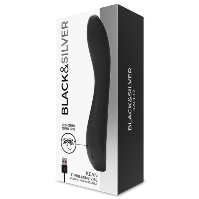 Black&silver - controle de toque do vibrador kean black&silver caliente. Pt
