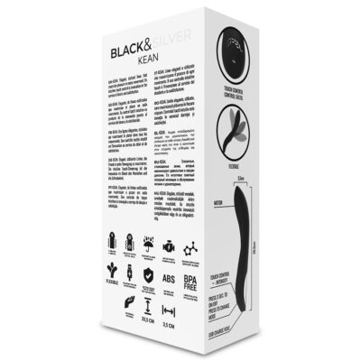 Black&silver - controle de toque do vibrador kean black&silver caliente. Pt
