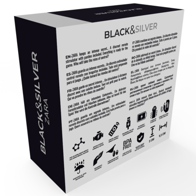 Black&silver - estimulador de controle remoto zara com cala grtis black&silver caliente. Pt