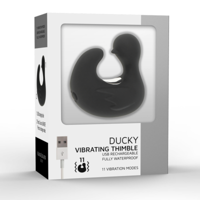 Black&silver - dedal de pato estimulante de silicone recarregável duckymania black&silver caliente. Pt