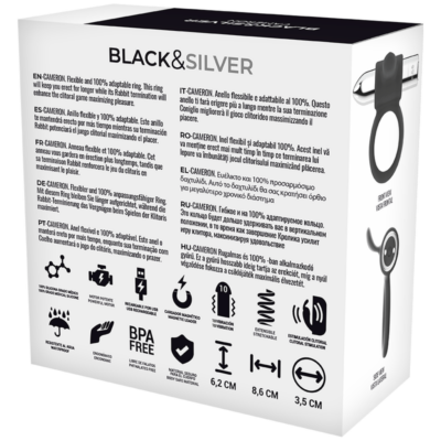 Black&silver - anel recarregável cameron prata - image 6