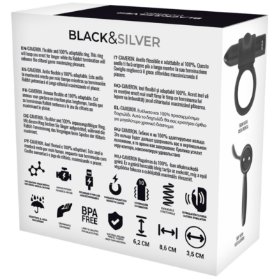 Black&silver - anel recarregável cameron preto - image 6