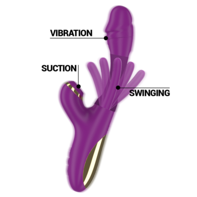 Intense - ateneo vibrador multifunções recarregável 7 vibrações com língua oscilante e sucção roxa intense high tech caliente. Pt