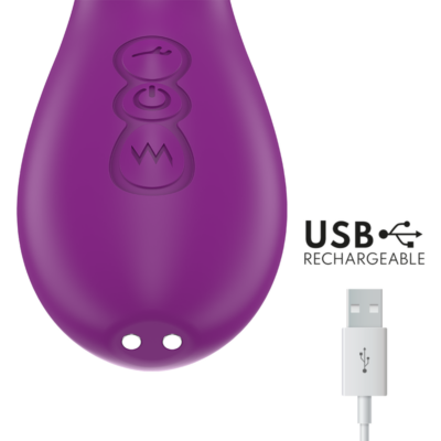 Intense - ateneo vibrador multifunções recarregável 7 vibrações com língua oscilante e sucção roxa intense high tech caliente. Pt