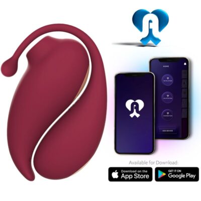 ADRIEN LASTIC - SUCKER DE CLITÓRIS DE INSPIRAÇÃO + OVO VIBRATÓRIO VERMELHO - APLICATIVO GRATUITO