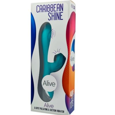 Alive - vibrador caribbean shine e sucção azul alive caliente. Pt