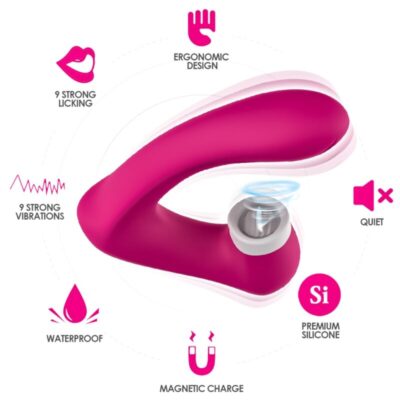 Alternative view of ARMONY - SECRETKISS LIMPEZA VIBRATÓRIA NO CLITÓRIS E VIBRADOR CURVO FÚCSIA