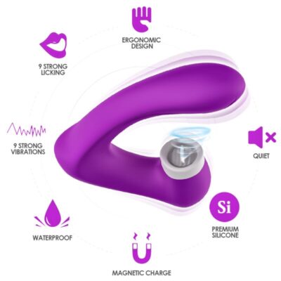 Alternative view of ARMONY - SECRETKISS LICKING CLITÓRIS VIBRATÓRIO E VIBRADOR CURVO ROXO