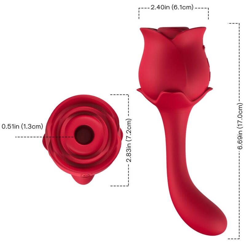 ARMONY - ROSELOVER SUCÇÃO E ESTIMULADOR DE CLITÓRIS VERMELHO 3 Armony - roselover sucção e estimulador de clitóris vermelho - image 3