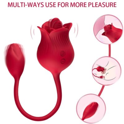 Alternative view of ARMONY - VIBRADOR ROSA CON COLA VERMELHO