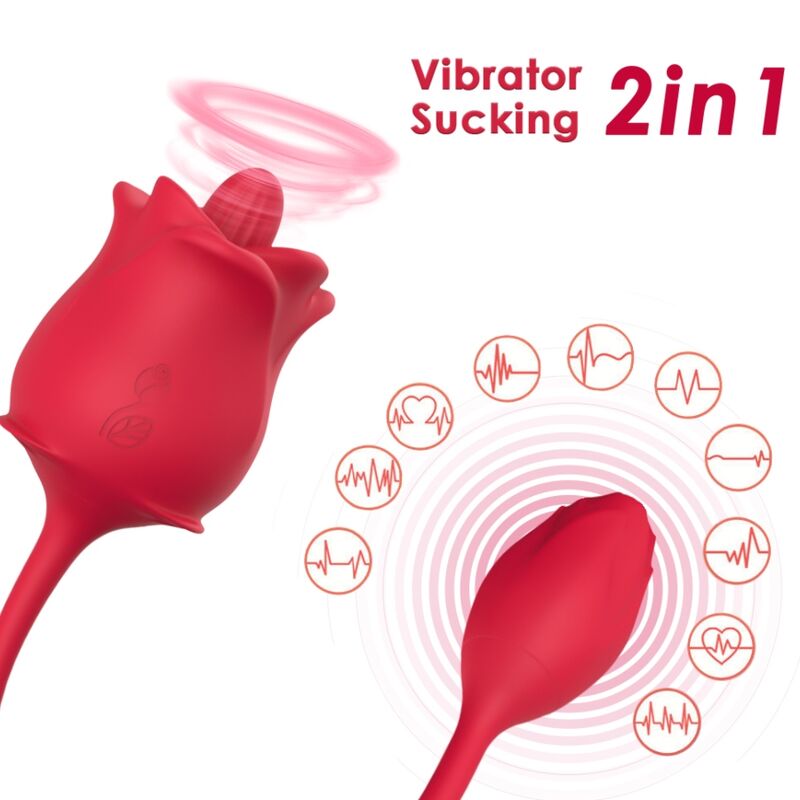 ARMONY - ESTIMULADOR DE SUCÇÃO E VIBRADOR 2 EM 1 ROSA 10 MODOS COM CAUDA VERMELHA 1 Armony - estimulador de sucção e vibrador 2 em 1 rosa 10 modos com cauda vermelha