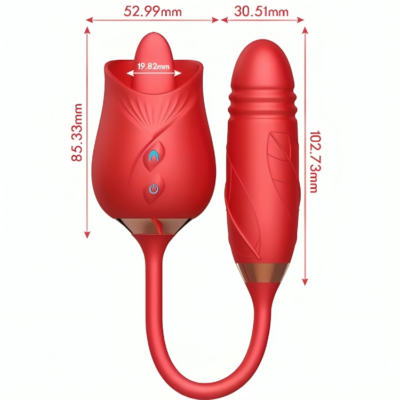 Armony - vibrador de flor delight e impulso com língua vermelha - image 2