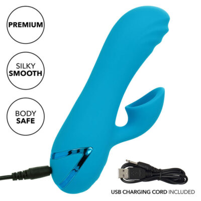 Calexotics - sunset beach seducer vibrador e estimulador 10 funções azul calexotics caliente. Pt