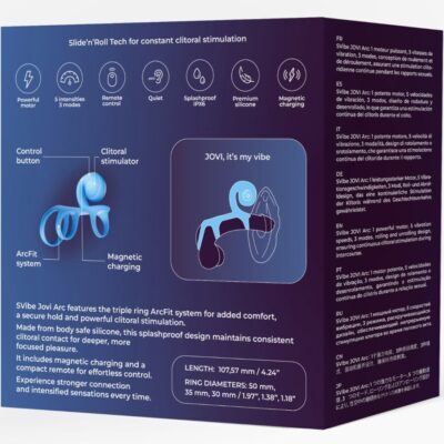 Snail vibe - anel de casal jovi arc com controle remoto azul snail vibe caliente. Pt