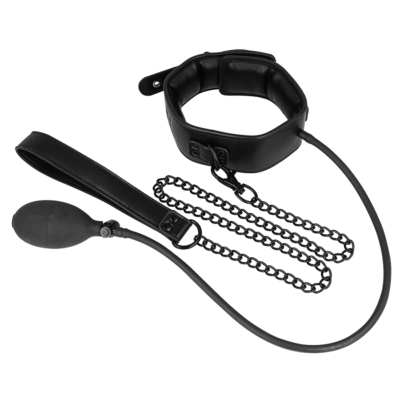 Fetish submissive bondage - coleira de estrangulamento inflável com corrente fetish submissive extreme caliente. Pt