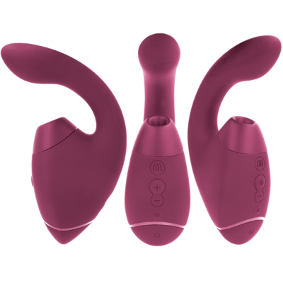 Alternative view of WOMANIZER - DUO NEXT ESTIMULADOR DUPLO DE CLITOR E PONTO G ROSA ESCURO